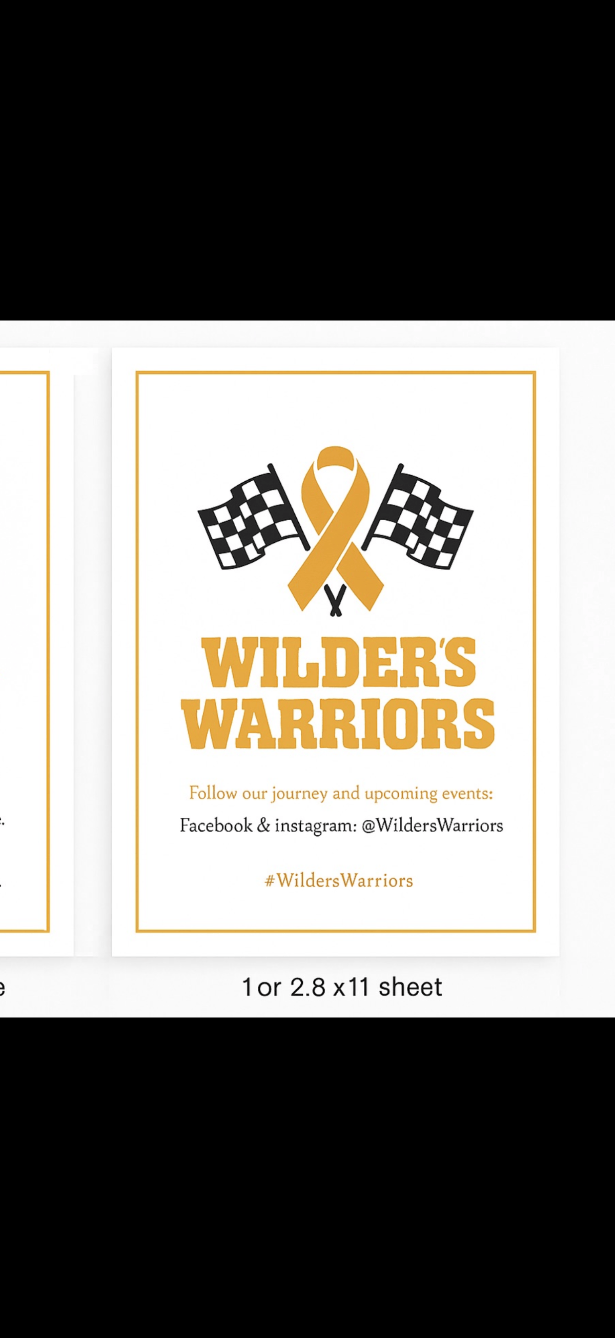Wilder’s Warriors community flyer
